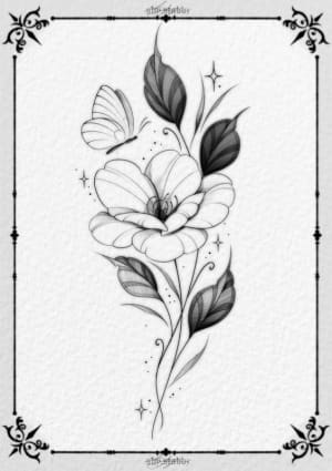 Image of butterfly floral