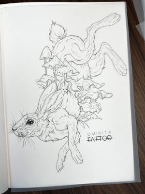 Image of Hare & Woodland Mushrooms