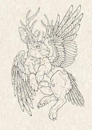 Image of Rabbit - deer- bird boi 