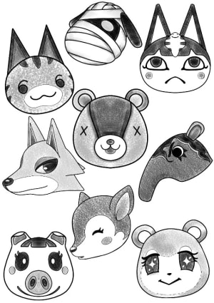 Image of Animal crossing b+g shading. Custom characters also welcome!