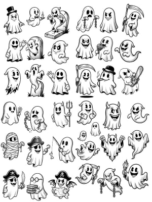 Image of 100 ghosts flash sheet 1 