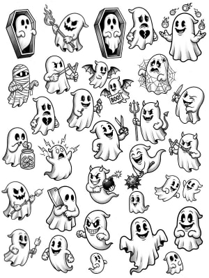 Image of 100 ghosts flash sheet 2