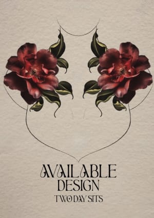 Image of Peony chest piece #1