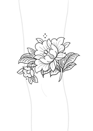 Image of Peony Floral Knee