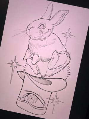 Image of a magician never reveals his secrets 