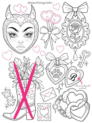 Image of Valentines Flash sheet