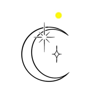 Image of Moon with stars