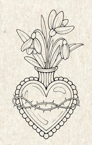 Image of Scared heart snowdrops 