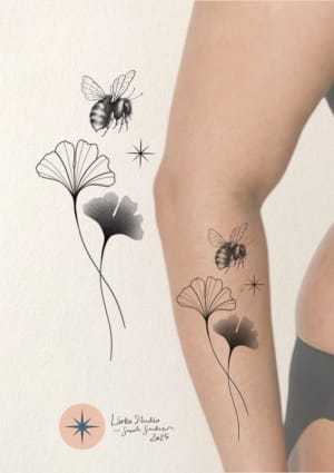 Image of Gingko and Bee