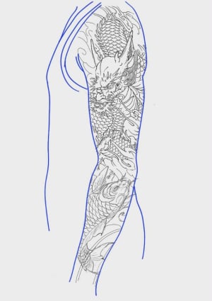 Image of Koi story - Dragon and Koi 