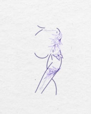 Image of NEW Floral butterfly sleeve concept 