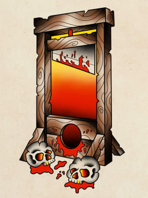 Image of Guillotine & Skulls