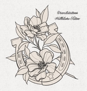 Image of Horseshoe & Wild Flowers