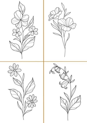 Image of Fine Line Flower 8-10cm
