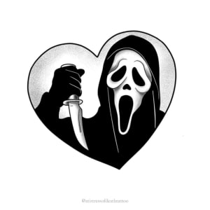 Image of Ghostface Heart (4-6 inches)