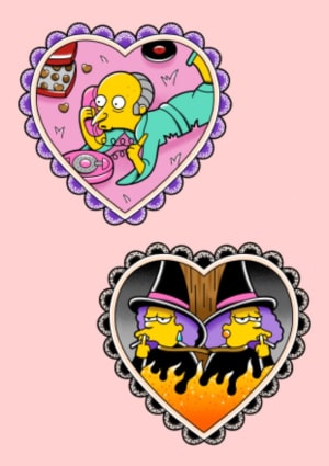 Image of Simpsons hearts
