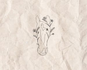 Image of Floral Horse -personalize with your horse’s face / markings