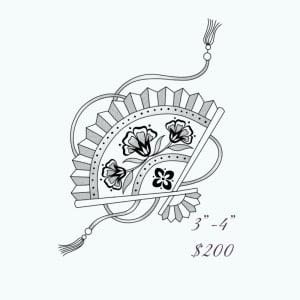 Image of flower fan 3”-4”
