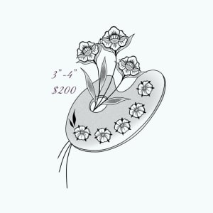 Image of flower pallet 3”-4”