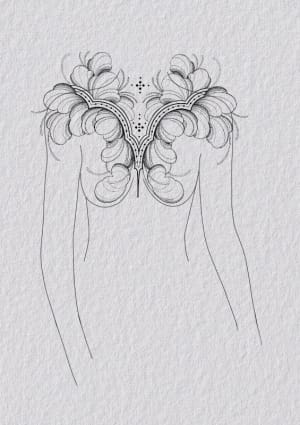 Image of Floral chest piece