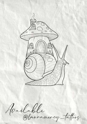 Image of Snail mushroom house- shade to be added 