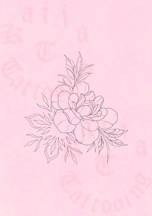 Image of Peony and mandala