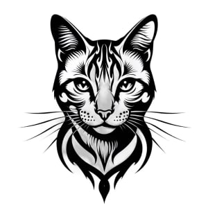 Image of Blackwork Cat 