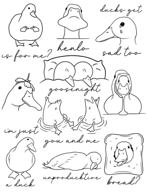 Image of Linework duckies