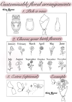 Image of Birth flower bouquet 