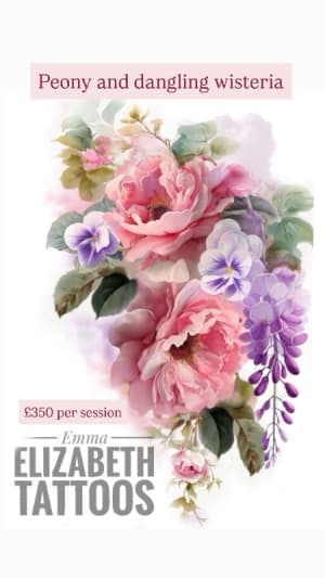 Image of Peony and Dangling wisteria (priced per session) 