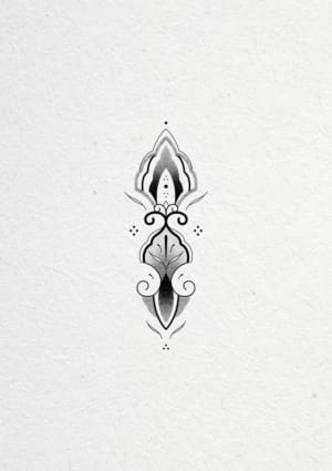 Image of Ornament with Dotwork Shading