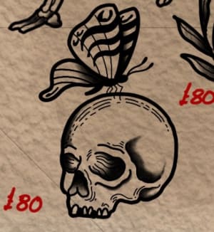 Image of Skull & butterfly 
