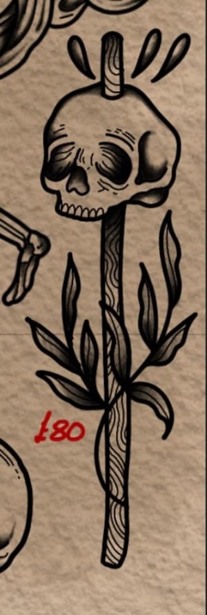 Image of Skull on spike 