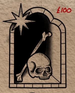 Image of Skull in doorway 