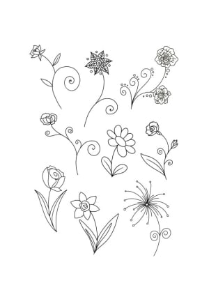 Image of Floral linework