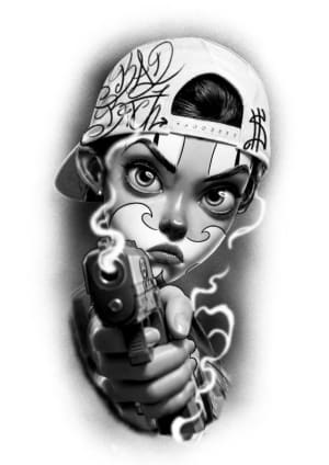 Image of Gangster Clown Girl