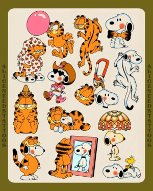 Image of Snoopy & Garfield Flash - £100 each or £150 for two