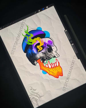 Image of Smoking Skull