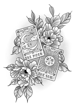Image of Large sun and moon tarot