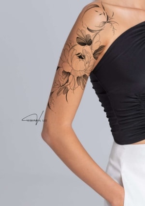 Image of Peony Shoulder Design