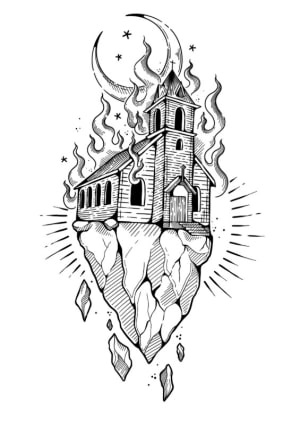 Image of Burning church