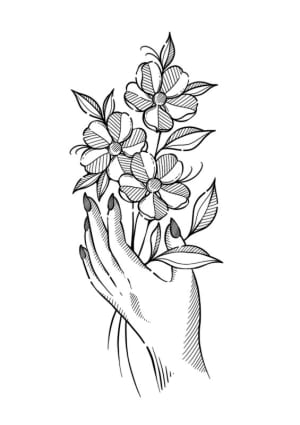 Image of Hand with florals