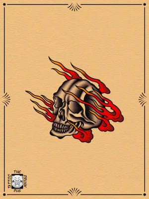 Image of Flame skull