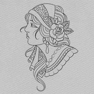 Image of travelling lady