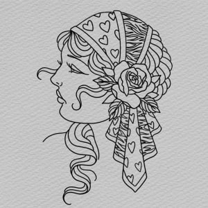 Image of valentines lady head