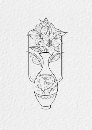 Image of Lilies in vase 