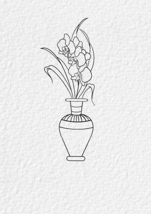 Image of Orchids in vase