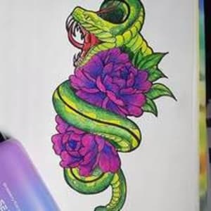 Image of Full Color Floral Snake, 6-10 inches