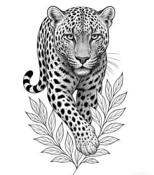 Image of Leopard (Large - Thigh Piece)