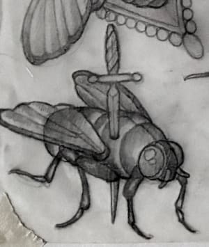 Image of Fly with dagger 